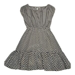 American Rag Cie Women's S Black White Heart Print Fit & Flare Mini‎ Dress